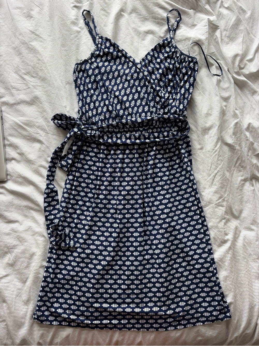Tart Navy and White Printed Dress